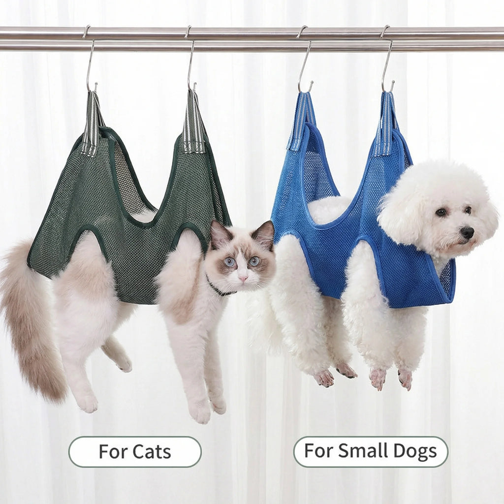 Anti-Scratch Cat Grooming Hammock for Nail Trims