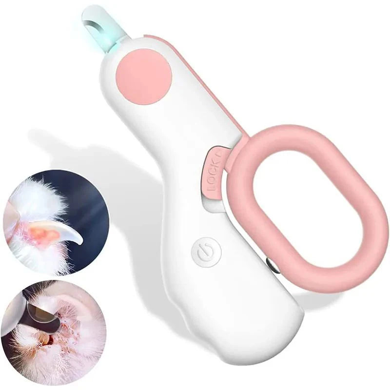 LED Pet Nail Clipper for Dogs & Cats, Safety Lock