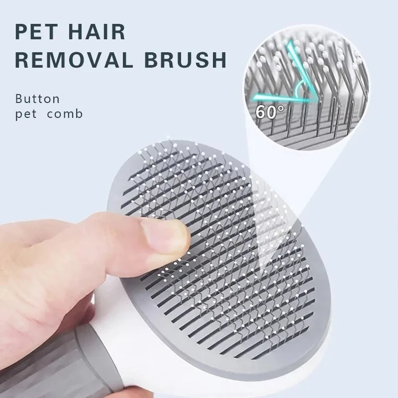 Self-Cleaning Deshedding Brush for Dogs & Cats