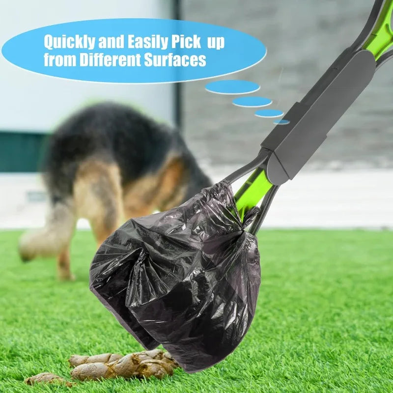 Heavy-Duty Long-Handle Dog Poop Scooper, Foldable