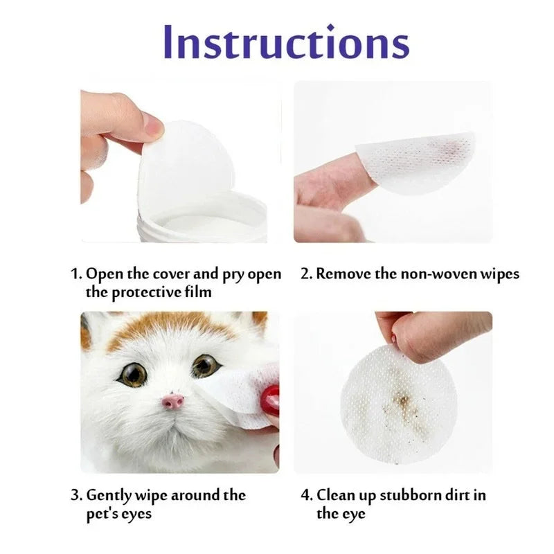 Gentle Pet Eye Wipes - 130 Tear Stain Wipes
