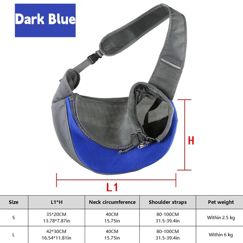Breathable Dog Sling Carrier for Cats & Small Dogs