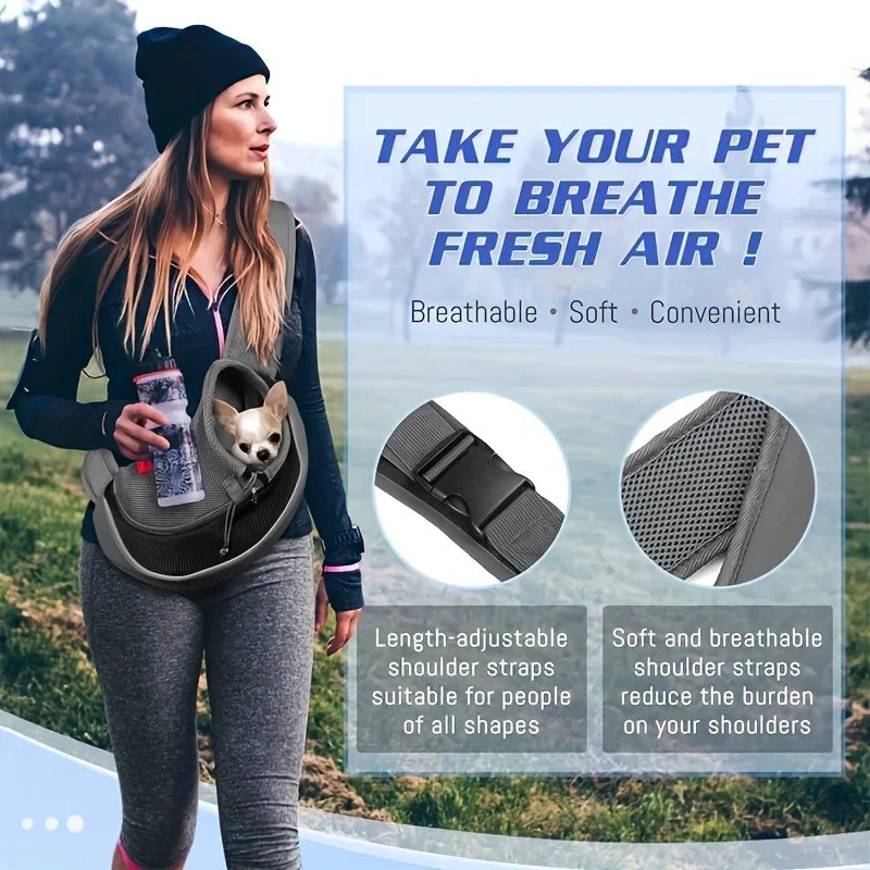 Breathable Dog Sling Carrier for Cats & Small Dogs