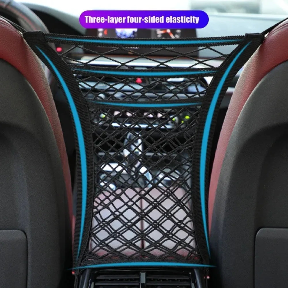 Expandable Car Seat Gap Storage Net & Organizer