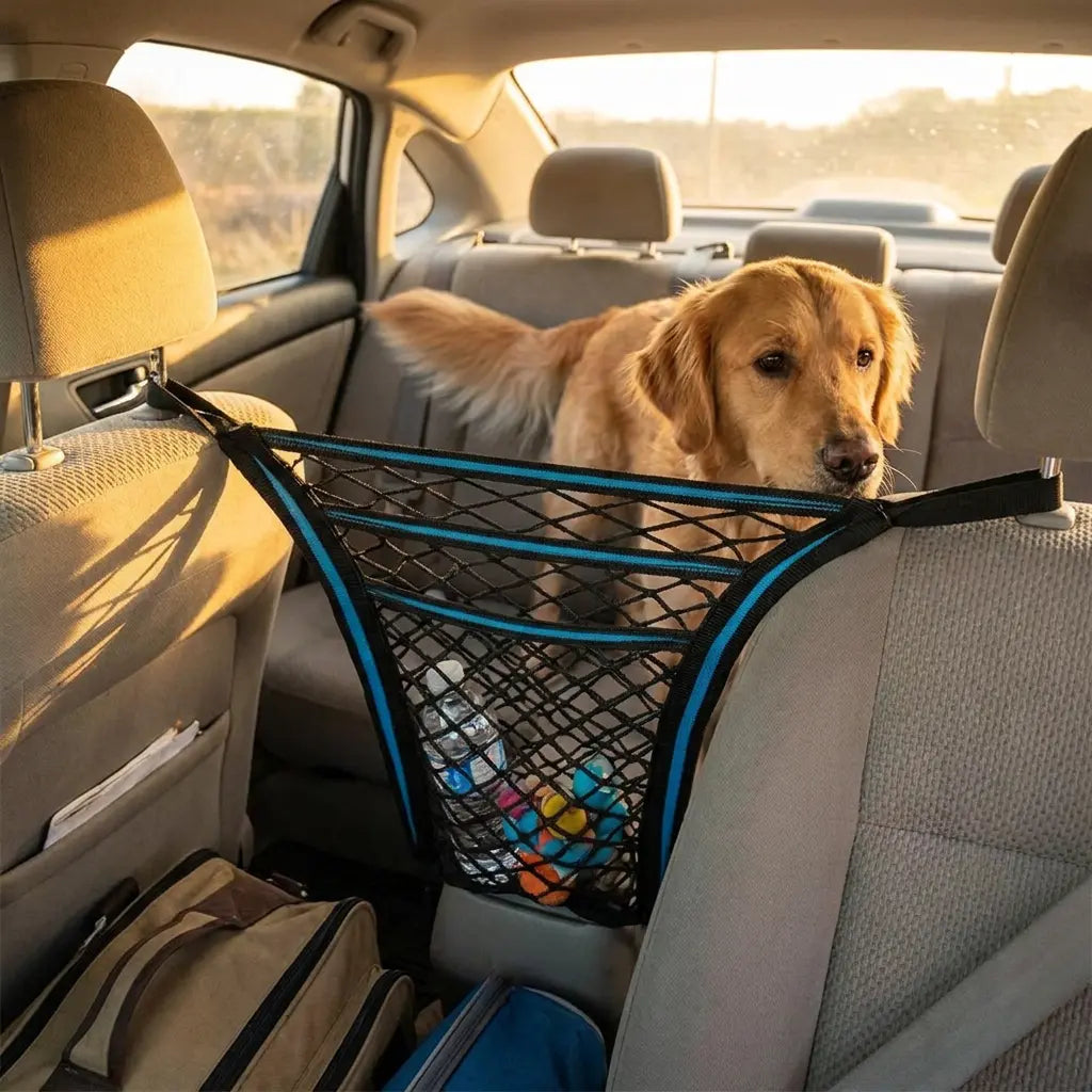 Expandable Car Seat Gap Storage Net & Organizer