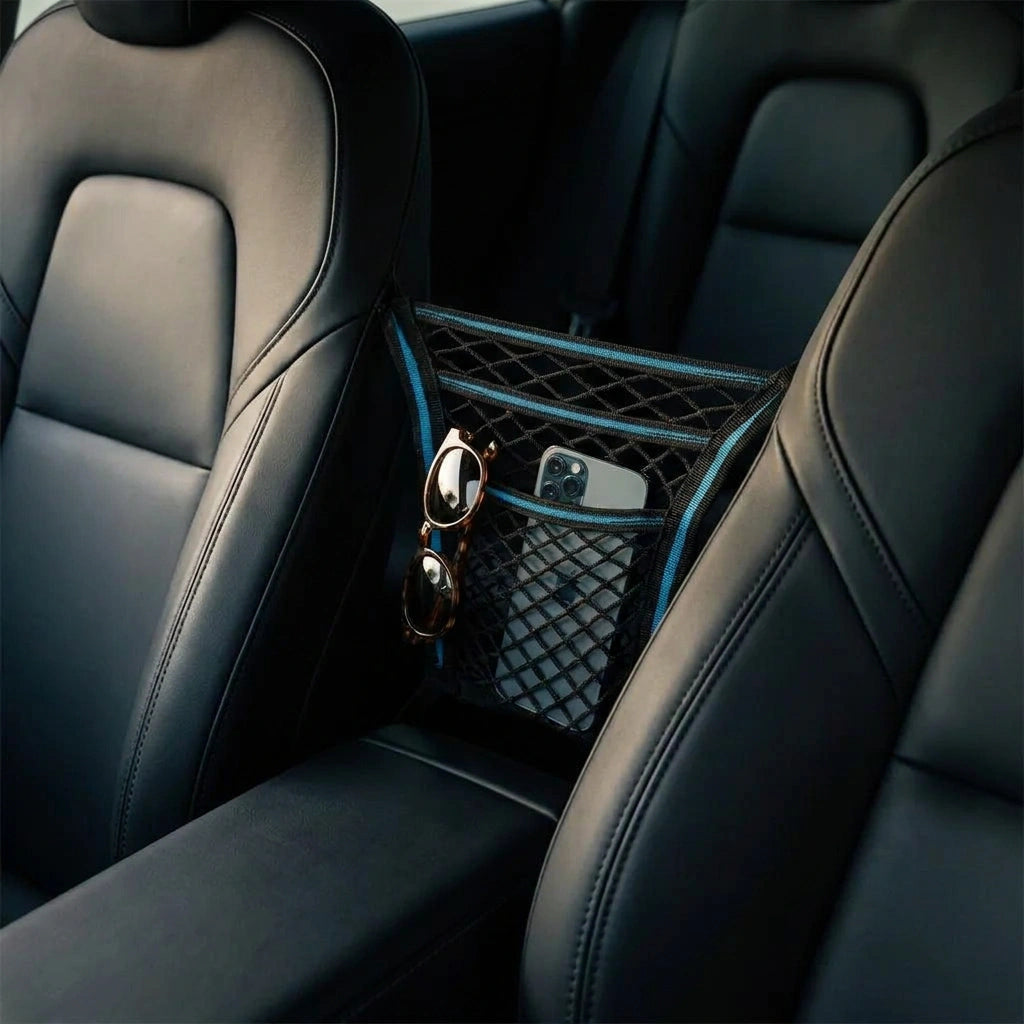 Expandable Car Seat Gap Storage Net & Organizer