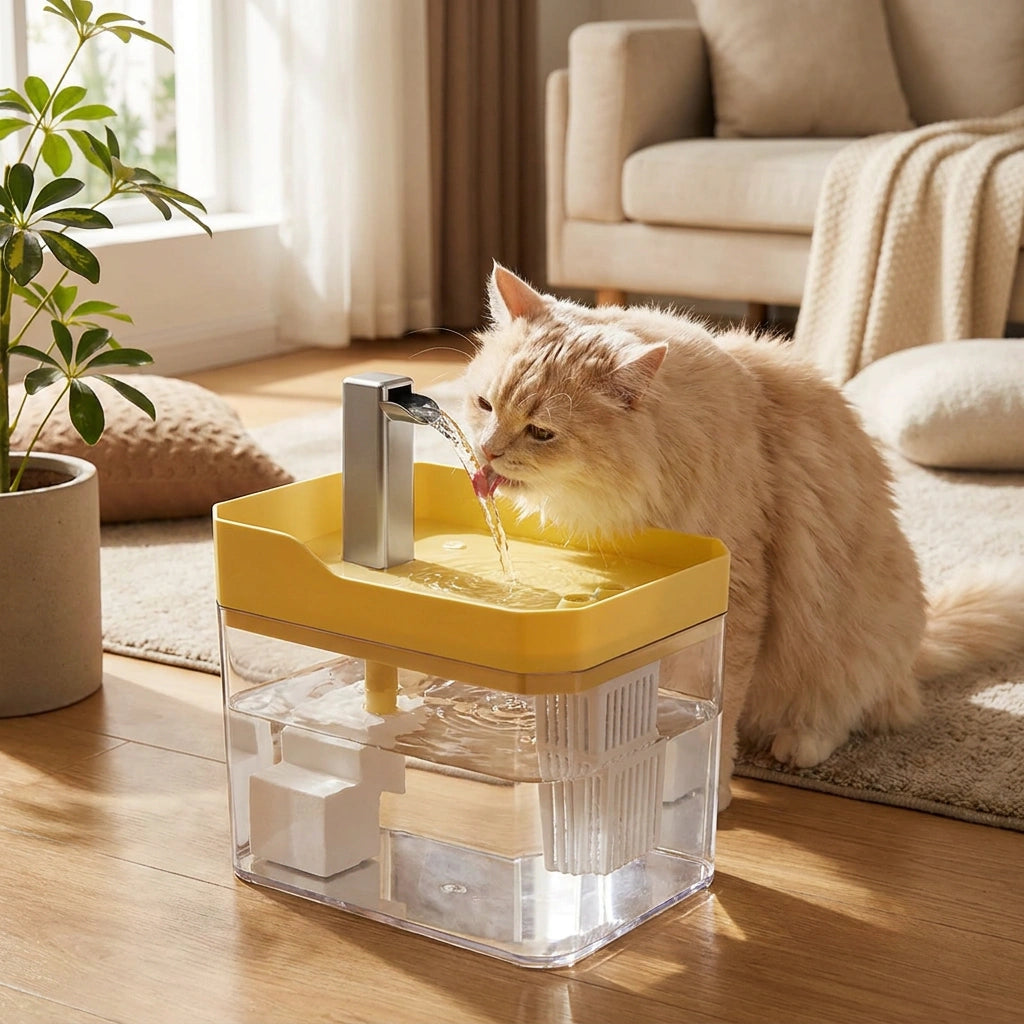Cat Water Fountain 1.5L – Auto-Filter Cat Drinking Fountain for Cats & Dogs, Quiet Kitty Water Fountain