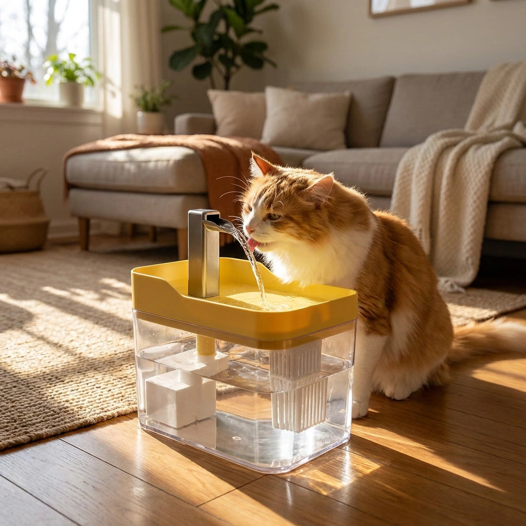 Cat Water Fountain 1.5L – Auto-Filter Cat Drinking Fountain for Cats & Dogs, Quiet Kitty Water Fountain