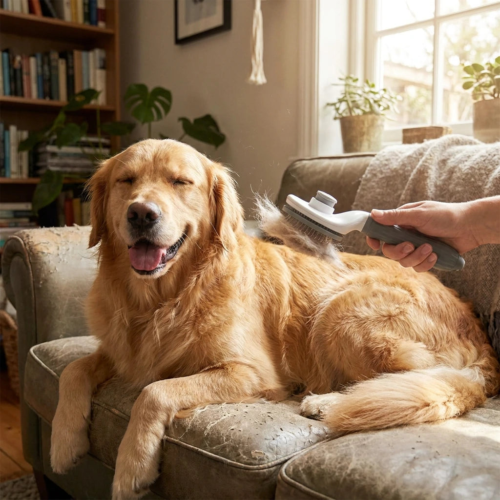 Self-Cleaning Deshedding Brush for Dogs & Cats