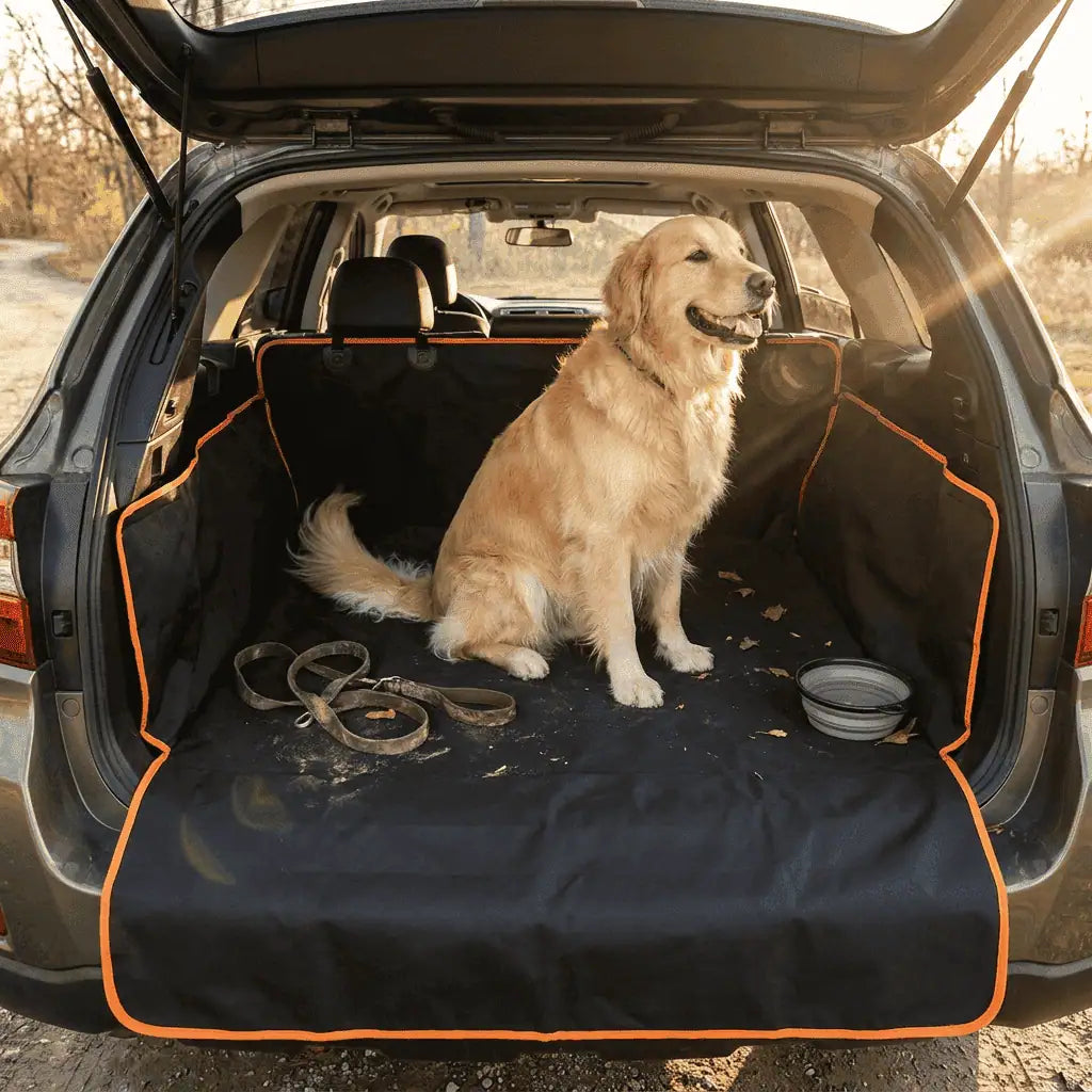 Dog Car Seat Cover – Waterproof Dog Car Cover & Cargo Liner, Vehicle Seat Covers for Dogs (SUV Boot Protector)