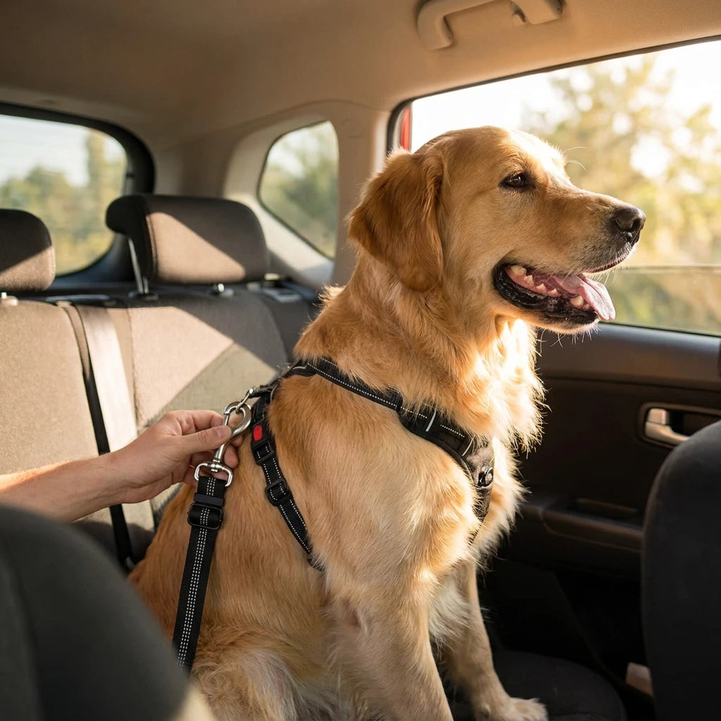 Adjustable 2-in-1 Dog Harness & Car Seat Belt