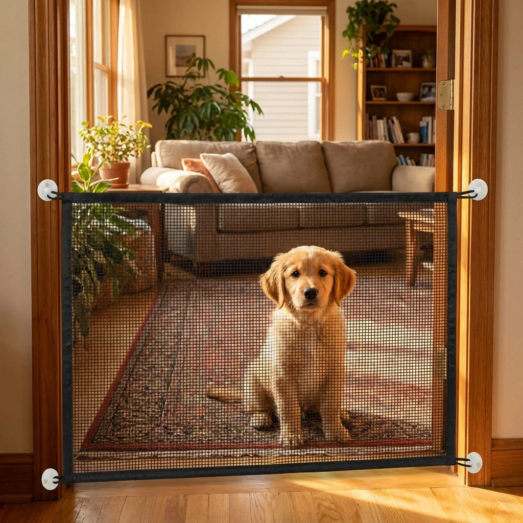 Foldable Mesh Dog Barrier