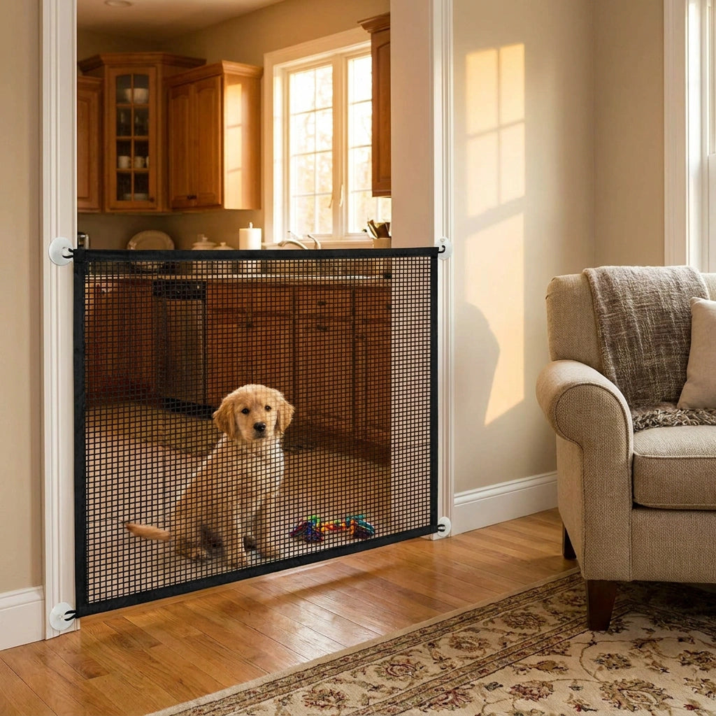 Foldable Mesh Dog Barrier