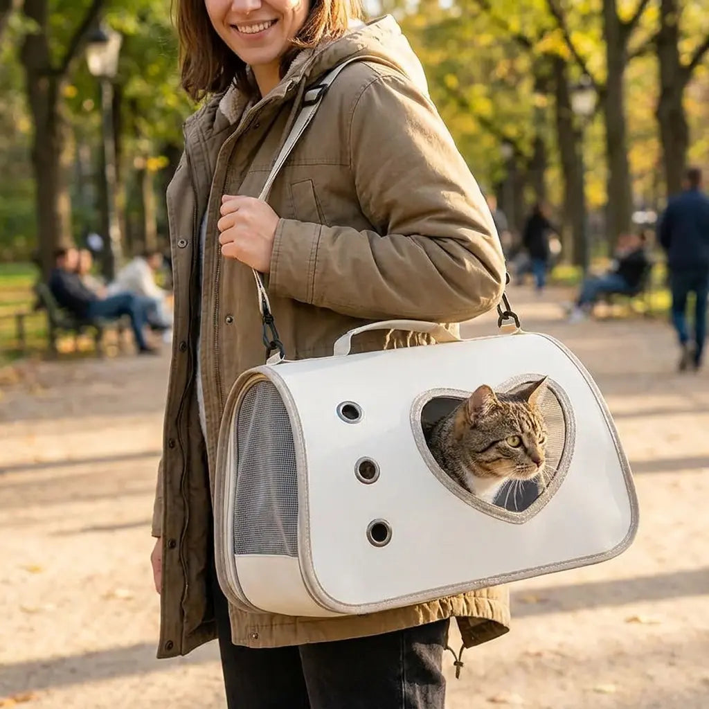 Foldable Pet Carrier Bag for Cats & Small Dogs