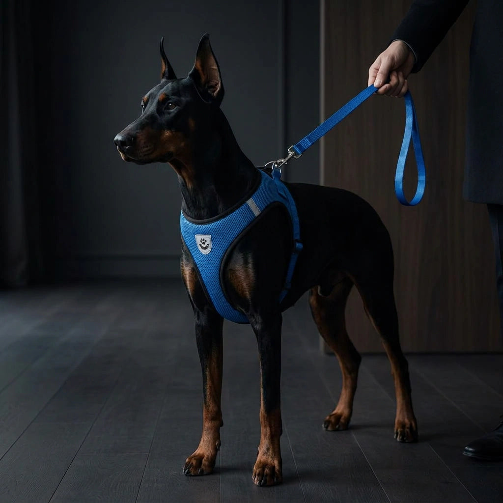 Adjustable Mesh Dog & Cat Harness & Leash Set