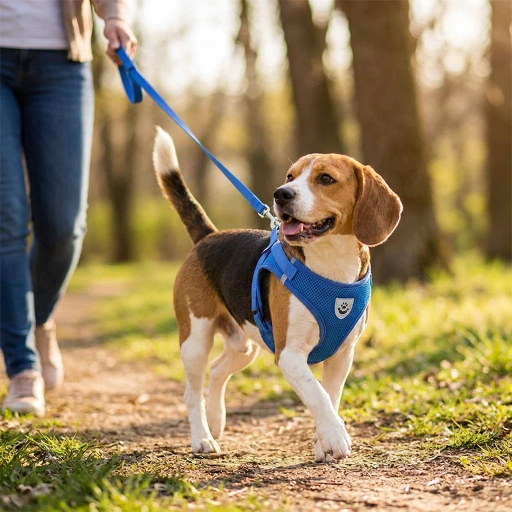 Adjustable Mesh Dog & Cat Harness & Leash Set